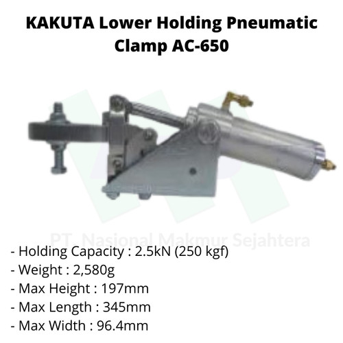 KAKUTA Lower Holding Pneumatic Clamp AC650