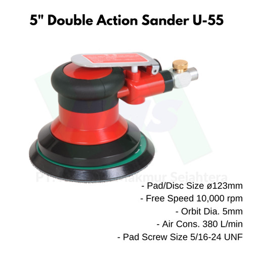 U-55 U-Tools 5" Air Double Action Sander ⌀123mm Velcro Pad