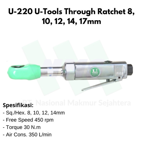 U-220 U-Tools Through Ratchet 8, 10, 12, 14, 17mm