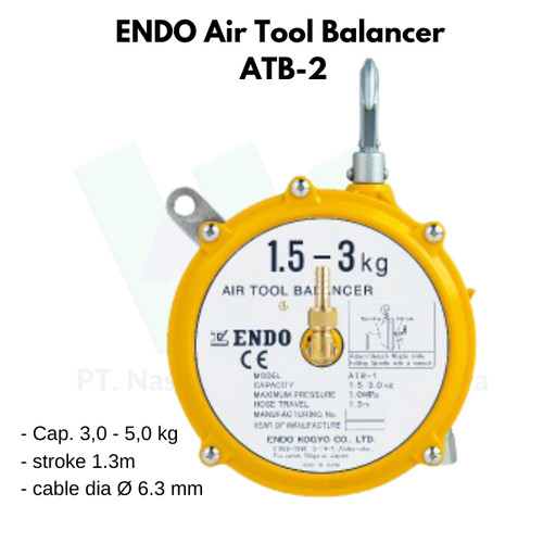 Air Tool Balancer Cap. 3-5kg stroke 1.3m ENDO ATB-2