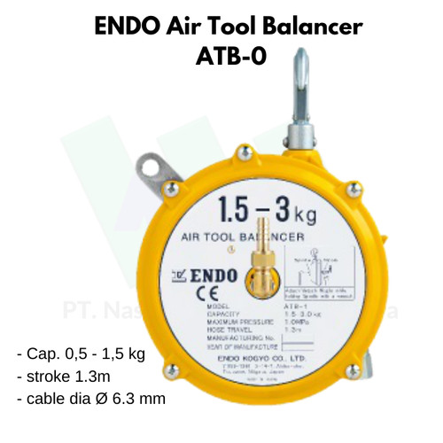 Air Tool Balancer Cap. 0.5-1.5kg stroke 1.3m ENDO ATB-0