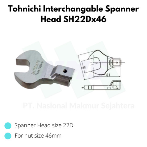 Tohnichi Interchangable Spanner Head SH22Dx46