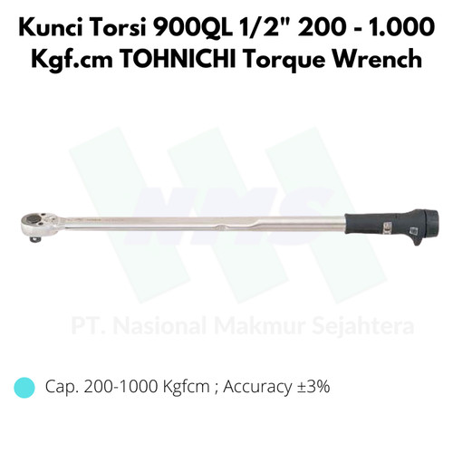 Kunci Torsi 900QL 1/2" 200 - 1.000 Kgf.cm TOHNICHI Torque Wrench