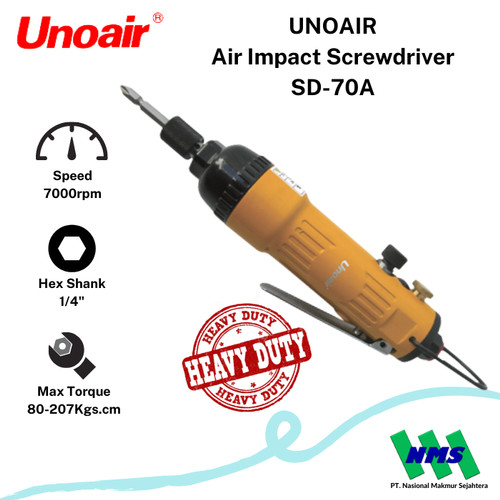 Obeng Angin 1/4 inch Air Screwdriver UNOAIR SD-70A