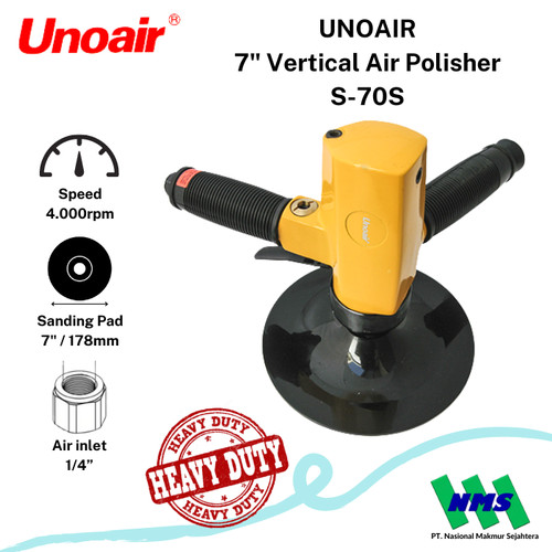 Amplas Angin 7 inch Vertical Air Sander UNOAIR S-70S