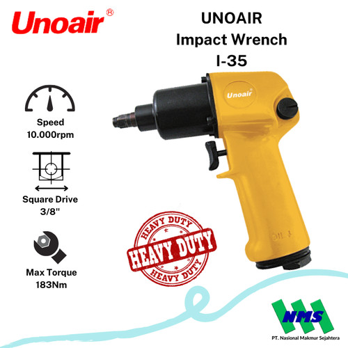 Pembuka Baut Angin 3/8 inch Impact Wrenches UNOAIR I-35