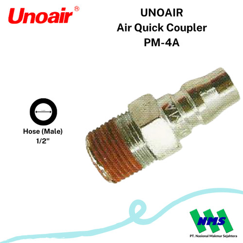 Air Quick Coupler Sambungan Selang Kompresor UNOAIR PM-4A