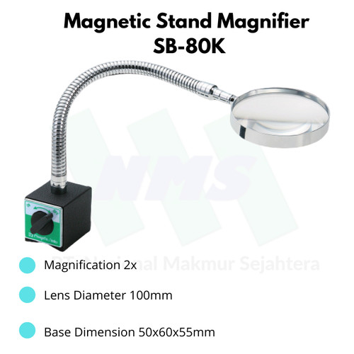 Niigata Seiki Magnetic Stand Magnifier SB-80K Magnet