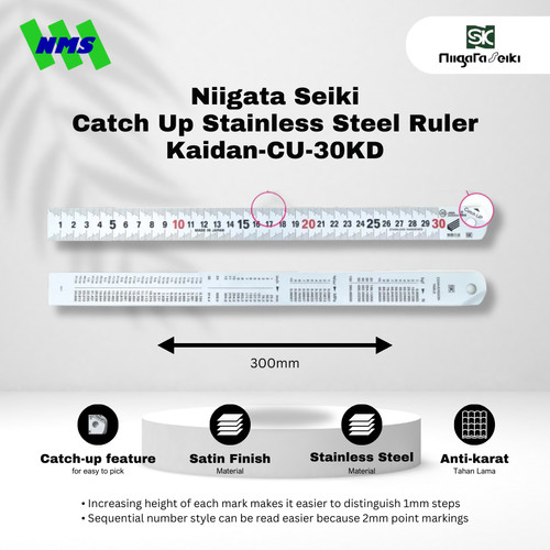 Niigata Seiki Metal Ruler CU-30KD