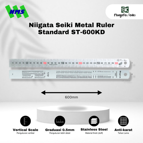 Niigata Seiki Metal Ruler ST-600KD