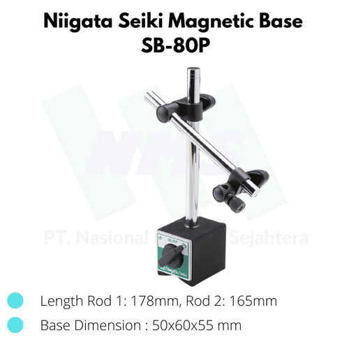 Niigata Seiki Magnetic Base SB-80P Stand Magnet Dial Gauge Indicator