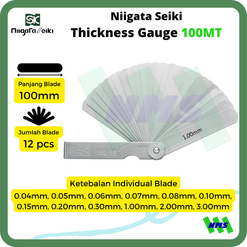 Niigata Seiki Thickness Gauge 100MT Feeler Kipas