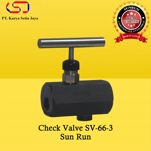 Manually Operated Check Valve SV-66-3 Sun Run