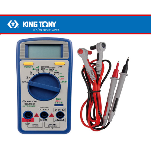 MULTIMETER - DIGITAL MULTIMETER AC/DC 600V 10A - KING TONY - 09DM1361