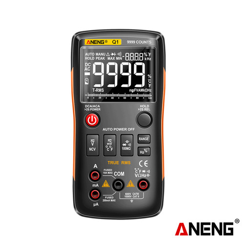 Aneng Q1 Multimeter Digital True RMS 9999 Counts Transistor Capacitor NCV Testers Original