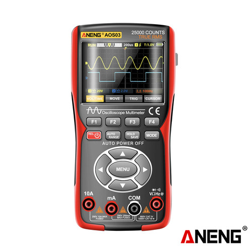 Aneng AOS03 Oscilloscope Multimeter Signal Generator Waveform Output Handheld Battery LCD Screen