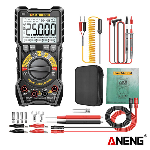 Aneng SZ20 Pro Digital Multimeter NCV AC/DC Ohm Hz 25000 Counts Smart Current Meter Digital Multimetro Tester Tools Original