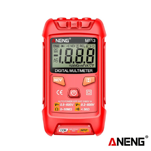 Aneng M113 Mini Digital Multimeter AC/DC Voltmeter 600V 1999 Counts