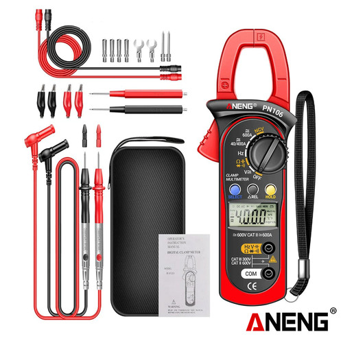 Aneng PN106 Pro Digital Clamp Meter 600A Series AC DC Frekuensi Ori