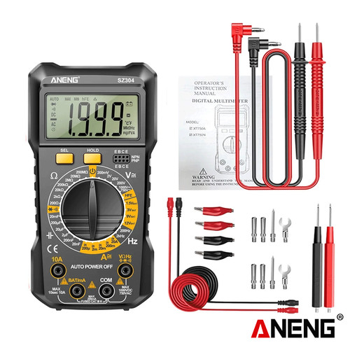 Aneng SZ304 Pro Digital Multimeter Count 1999 mA Current Bat Test