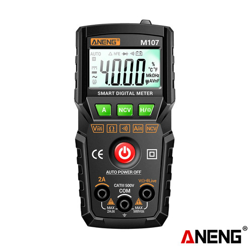 Aneng M107 Smart Digital Multimeter 4000 Counts NCV Resistan Original