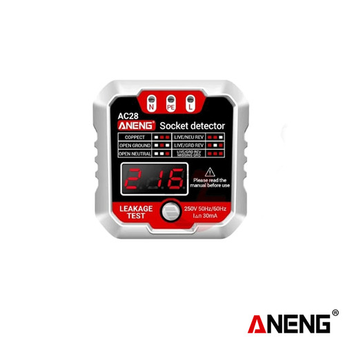 Aneng AC28 Smart Socket Tester Socket polarity detector RCD 30mA Ori