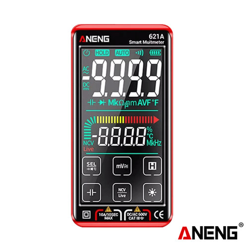 Aneng 621A Multimeter Digital Layar Sentuh True RMS mA DC AC Original