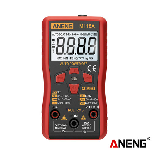 Aneng M118A Tester Multimeter Mini Digital Otomatis True Rms Original