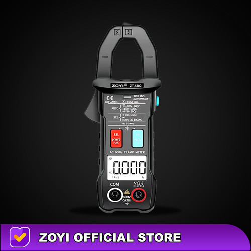 ZOYI ZT-5BQ Tang Amper AC Current 600A Bluetooth Pengukur Arus Listrik