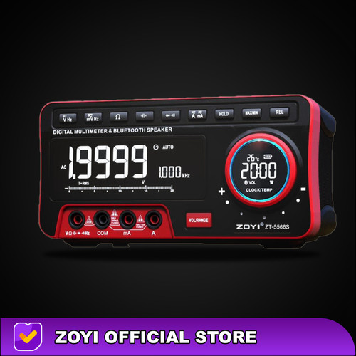 ZOYI ZT-5566S Multimeter Digital Avometer + Wireless Speaker Bluetooth