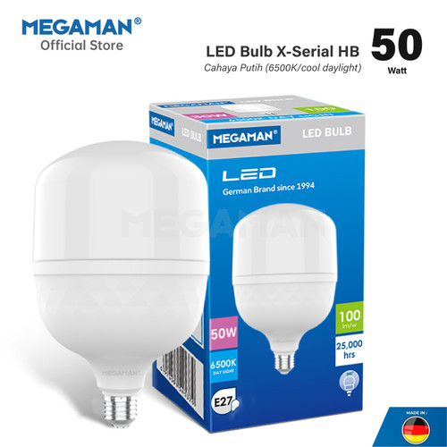 Lampu LED 50 Watt HB Megaman YTT140Z2 X Serial T-Bulb Putih Terang