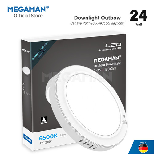 Lampu Downlight LED 24 Watt Megaman Plafon Outbow MQTL1130