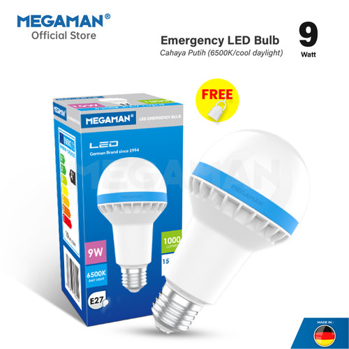 Lampu Emergency LED 9 Watt Megaman Bulb YTA70EMA