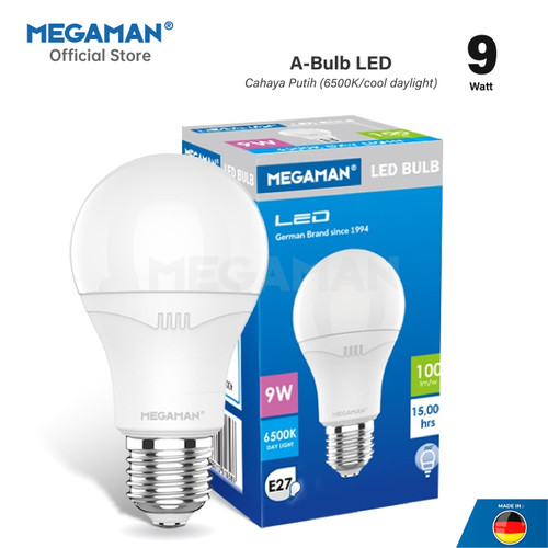 LAMPU BOHLAM LED MEGAMAN YTA60Z1 9W 6500K (PUTIH) MURAH BERKUALITAS