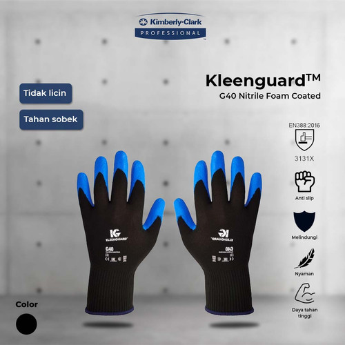 KleenGuard™ Gloves G40 Foam Nitrile Coated - Sarung Tangan Anti Licin