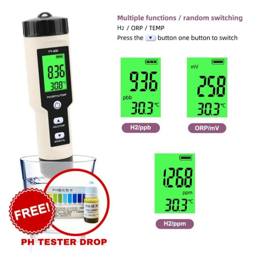 Hydrogen ppb Orp mv Meter Alat Tes Air Hidrogen H2 Water Test Ph